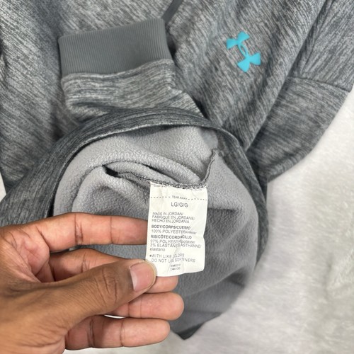 Under Armour ColdGear Pullover 1/4 Zip Manica Lunga Grigio Blu Felpa Uomo L - Foto 4 di 8