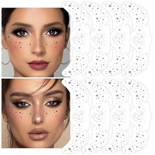 8Ps Face Glitter Speckles Patches, Rose Gold Glitter Freckles Face B0DNXGSJFV