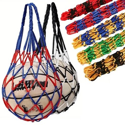 Durable Nylon Basketball Net Bag - Heavy-Duty Ball Carrier for Training - 1 Pack