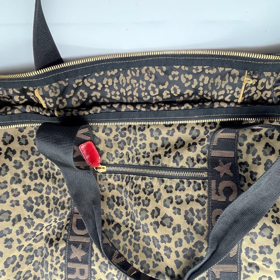 Fendi Leopard Pattern Boston Bag Large Capacity 1… - image 12