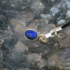 Lightning Ridge Black Opal 0.65ct S925 Handmade Silver Mobile Phone Charm