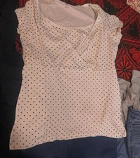 H&M Damen T-Shirt Basic Kurzarm Rundhals Wei�...