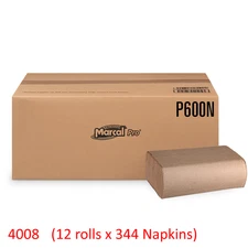 Marcal Pro P600N Natural Single-Fold Towel 10.25" × 8.62", 4,008 Count