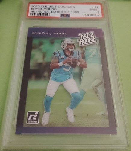 2023 Bryce Young Panini Clearly Donruss Retro RC Rated Rookie 1989 #2 PSA 9 MINT - Picture 1 of 1