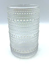 Fortessa Jupiter Hobnail Beaded Tumbler 12 oz Clear Iridescent Glass