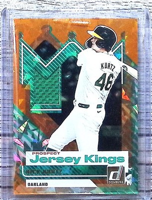 2025 Donruss #PJK-NK Nick Kurtz Prospect Jersey Kings Orange Ice