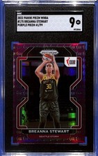 2022 Panini Prizm WNBA Breanna Stewart #175 Purple Prizm #41/99 SGC 9 Storm