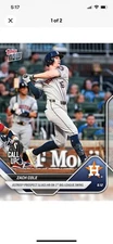Zach Cole - 2025 MLB Topps Now #698 - Homers on 1st Swing Astros Call-Up