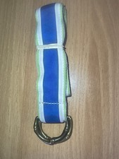 J Crew Women's D Ring Striped Ribbon Belt Green Brass Bamboo D Buckle OSFM