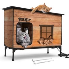 Heated Cat House: Outdoor Apartment 31.5" Waterproof Insulated   Warm Stray Cats