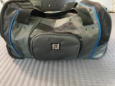 FUL Rolling Duffle 21”x12”x12” Carry On Gym Bag 2 Wheel Rolling Telescope Handle