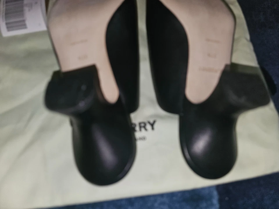 Mules Burberry Holme 60 mm de cuero negro talla 7,5 Foto 4 de 4