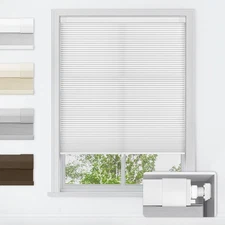 No Tools No Drill Cordless Cellular Shades, Light Filtering Honeycomb Shades ...