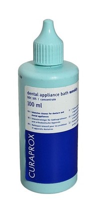 Curaprox Weekly BDC 105 Zahn - Prothesenreiniger 100ml + GUM Prothesenbürste