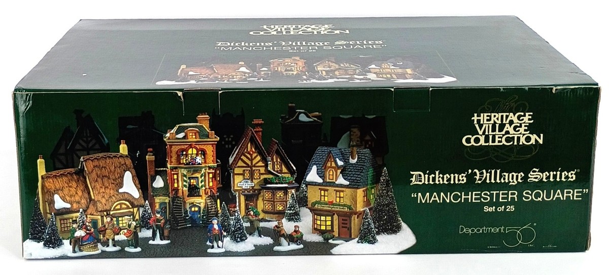 Department 56 Heritage Village Manchester Square Set of 25 Gift