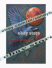 1000 piece jigsaw puzzle Gothic raven moon night gothic raven