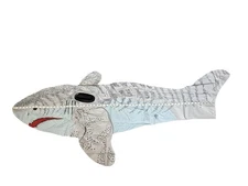 Unused Vintage MARSCO SHARK Deluxe 72" Inflatable Pool Rider Blow Up Floaty