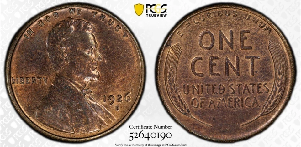 1926 S Lincoln Cent Mint Error Genuine PCGS ONE OF A KIND FIND - Image 3 of 4