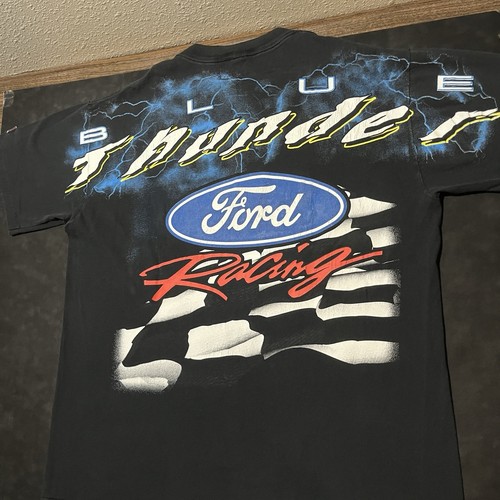 Ford All Over Print Shirt Logo Athletic Thunder 90s Robert Yates Racing 88 USA - Picture 11 of 11