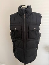 Goodfellow Co. Men's Black Puffer Vest M, Full Zip, Quilted, Button Accents