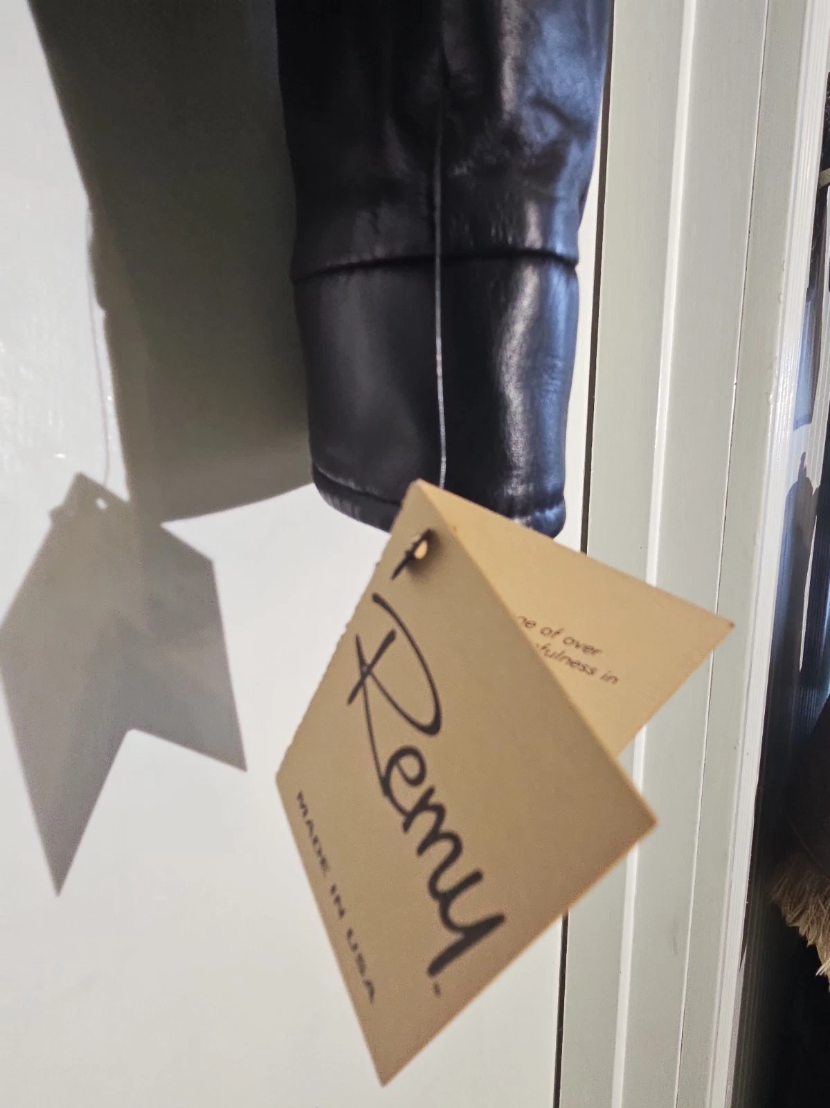 New With Tag Remy Lambskin Black Leather Jacket Mens Sz 48 BUTTER SOFT! VeryNice - product detail image 9
