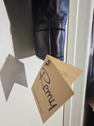 New With Tag Remy Lambskin Black Leather Jacket Mens Sz 48 BUTTER SOFT! VeryNice image 9