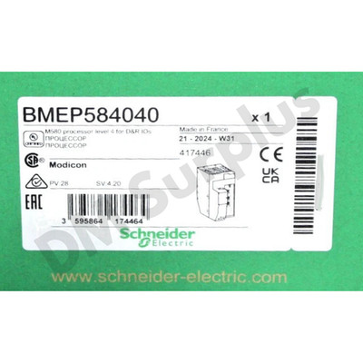 Schneider Electric BMEP584040 Processor Module, Modicon M580, Level 4, Remote