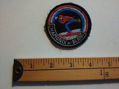 * 1 CHAMONIX MONT BLANC FRENCH FRANCE  SKI SKIING PATCH CREST BADGE ECUSSON  *