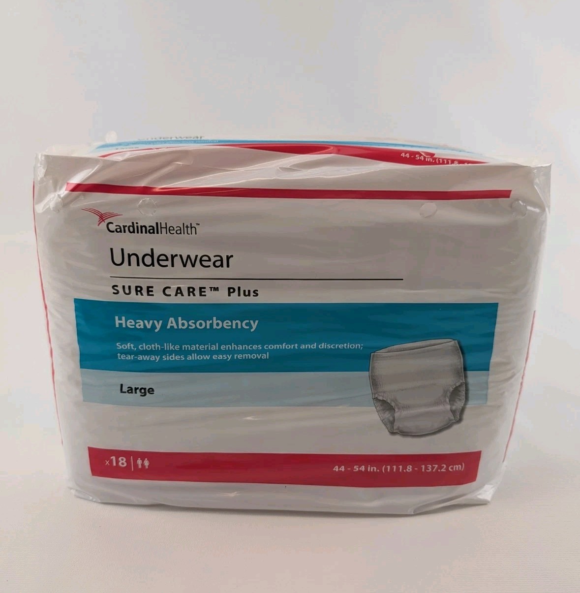 Cardinal Health 72Ct Sure Care Plus Protective Underwear Large 44-54in New