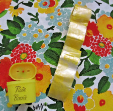 Vintage clear plastic with flowers rain bonnet/ hat in TINY purse carry case
