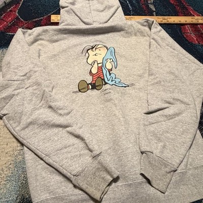 Vintage Y2K Peanuts Grey Zip Up Hoodie Charlie Brown Men S Sleepy Cartoon Snoopy