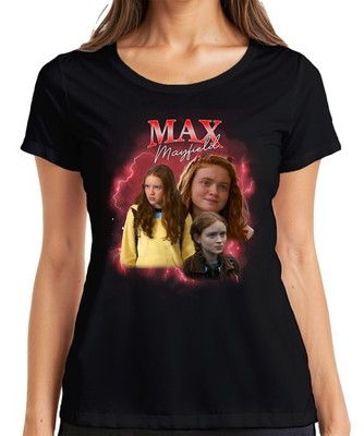 Max Mayfield Stranger Maxine Fan Geschenk Vintage Retro 90s Bootleg Damen T-Shir