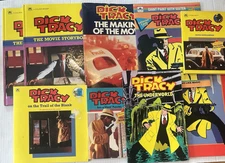 Dick Tracy Book Lot 9x Making Movie Activity Underworld Paint Vintage 1990