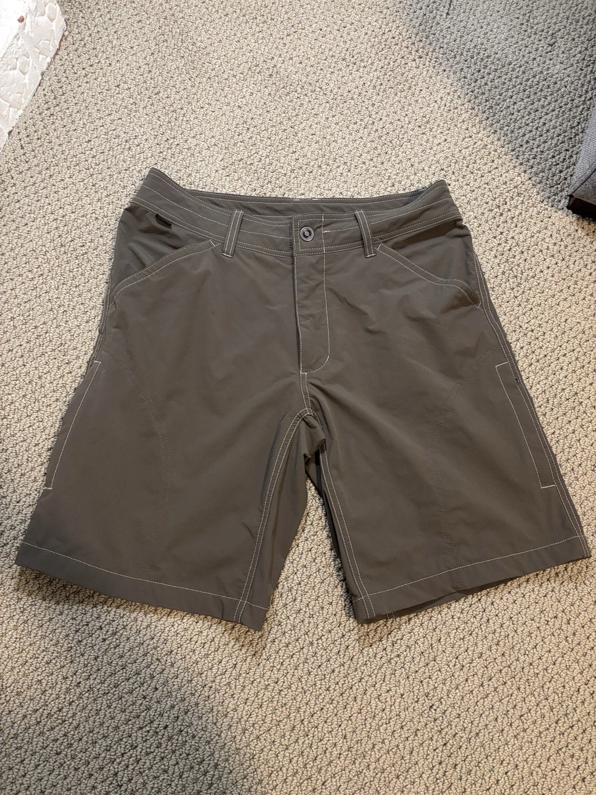 Kuhl Mens Renegade 10" Khaki Shorts Gray Outdoor Hiking Size 33