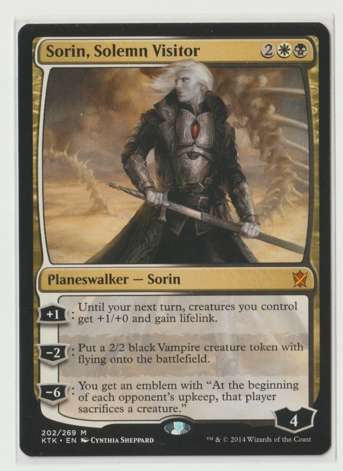 Sorin, Solemn Visitor x3 lot MTG Khans of Tarkir KTK 202/269 Mythic Planeswalker - Image 4 of 4