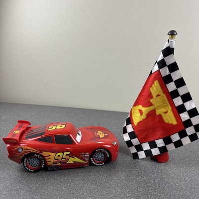 Interactive Game Cars Finish Flag Lightning McQueen Disney Pixar Mattel READ