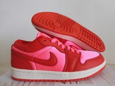Nike Air Jordan 1 Low Se Valentines Pink Blast-Red Womens Sz 6 FB9893-600