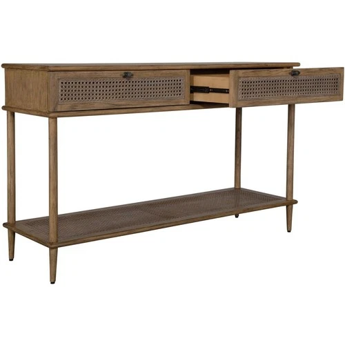 Uttermost 24425 Coast 52 inch Soft Oak Stain and Dark Gunmetal Console Table - Picture 6 of 6