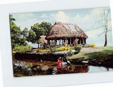 Postcard Domestic Idyll Samoa