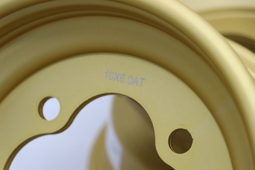 2 x 10" front aluminum wheels rims 4x144 HONDA 450r 400EX 300EX 250EX GOLD - Picture 8 of 11