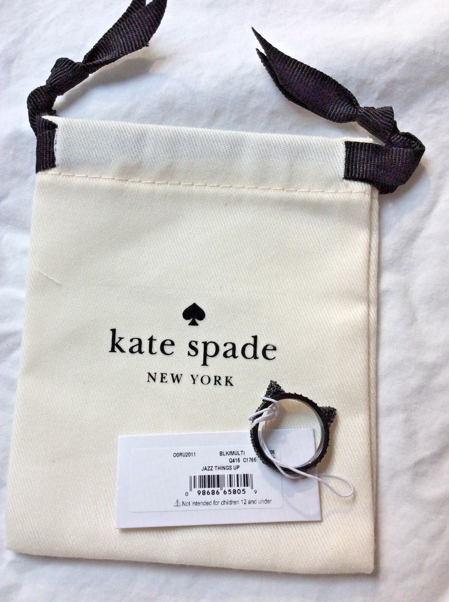 Kate spade black cat ring top