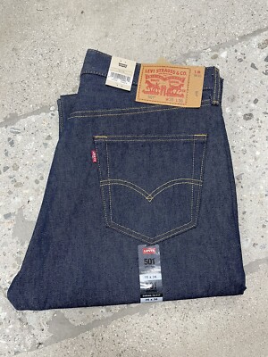 NWT Levis 501 Shrink To Fit Original Rigid Blue #0000 | eBay