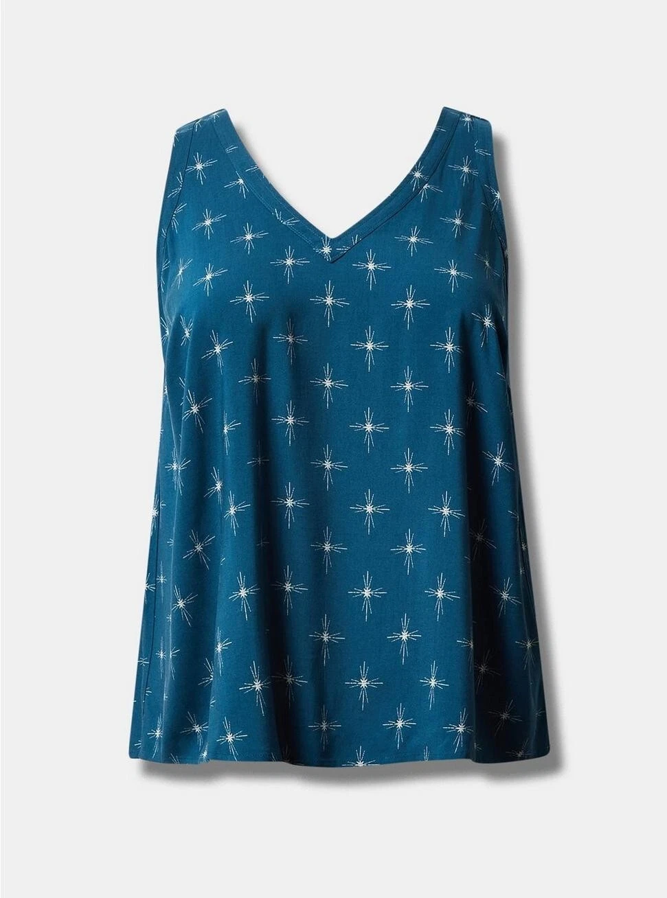 Torrid Challis Stitch Detail Tank Blue 5 5X 28 #E86442