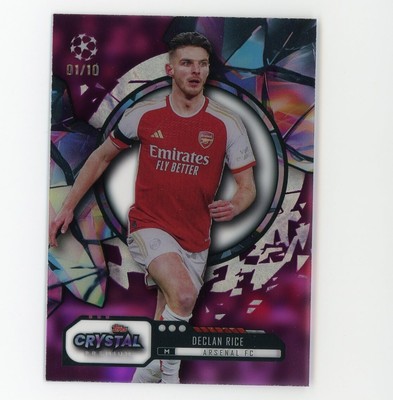 2024 Topps Crystal Declan Rice UCL Purple 1/10 Arsenal ZD1791
