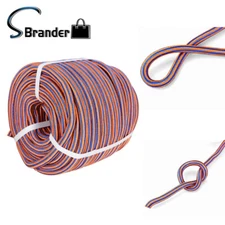 12 Strand Braid Rope Arborist Polyester Rope 1/2 inch 100/150 feet Blue Orange