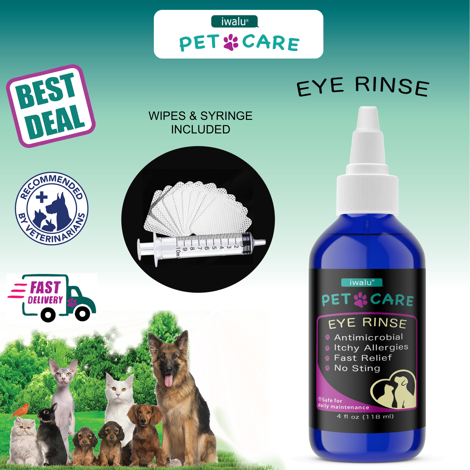 Dogs Soothing Healing Ophthalmic Eye Ointment for Animals Pet Cats Horse  4oz 850037971015 | eBay