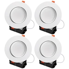 13.5W 6inch Gimbal LED Recessed Light, Dimmable Adjustable Downlight