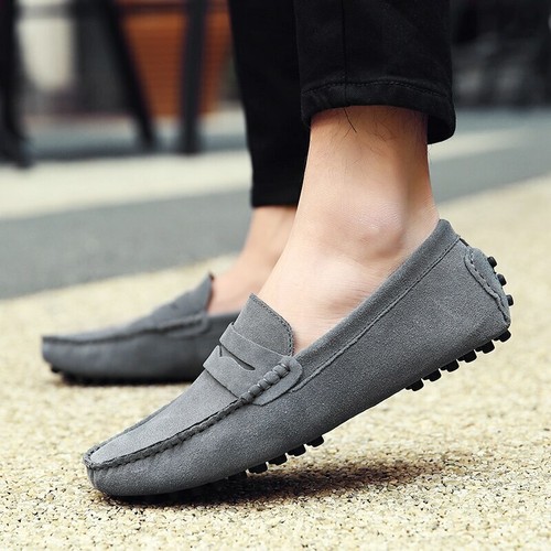 Zapatos Casuales Para Hombre Moda Elegante Mocasines Cuero Genuino Lujo NegocioS | eBay