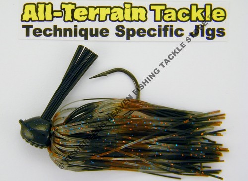 All Terrain Tackle Jigs AT Rattling Wood Flipping Choice of Color and Size - Picture 12 of 13