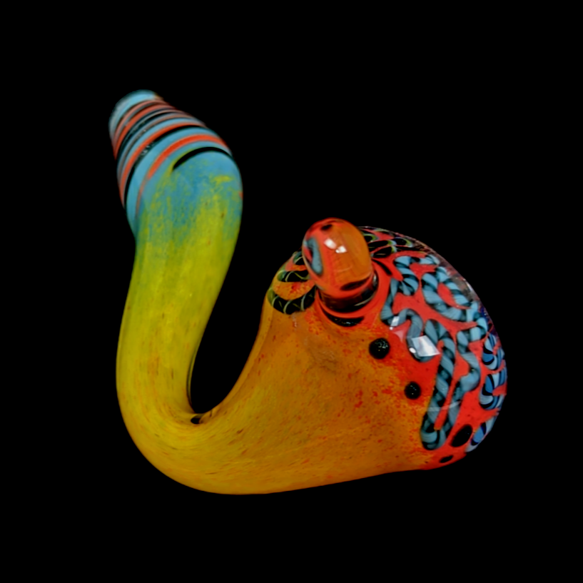 5.25" Glass Tobacco Smoking Hand Pipe Sherlock Made USA *Collectible*